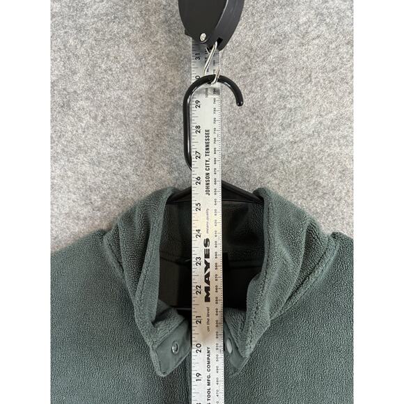 32 Degrees Heat Fleece 1/4 Button Pullover Men’s Medium Gray High Neck Pockets - Picture 6 of 9